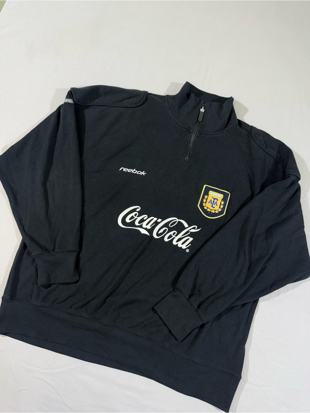 1999 Reebok Argentina National Soccer Team Training Quarter-Zip Coca Cola